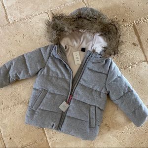 Grey Baby Gap Puffer Jacket 4T NWT